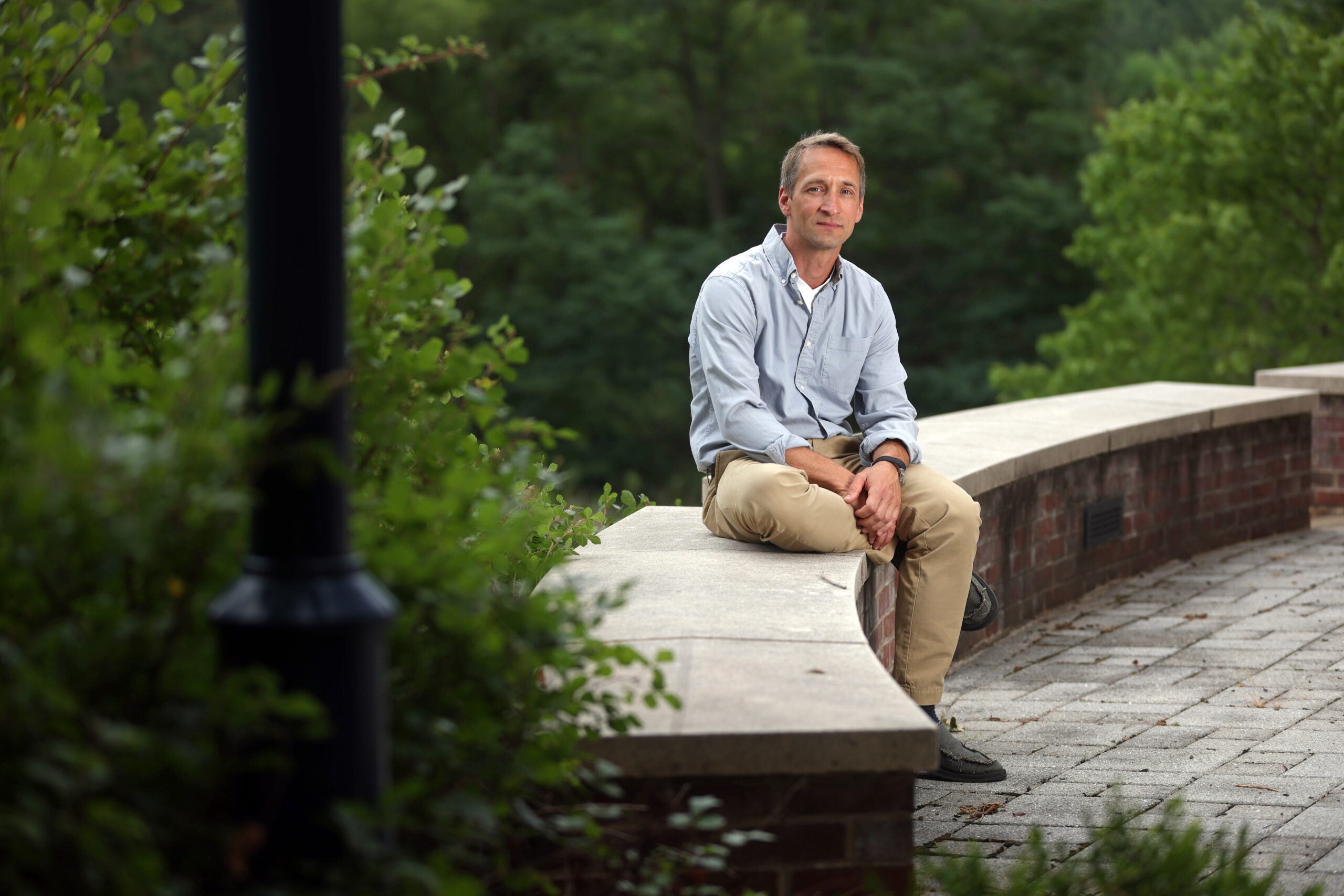 Scientist Jochen Zimmer outside his lab