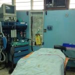 Old Mulago orthopedic theatre surgery. Narkomed 2B replaced the ether vaporizer