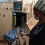Universal anesthesia machine. Has an O2 concentrator at bottom