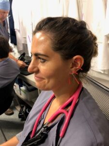 A University of Virginia Resident enjoys Acupuncture treatment.