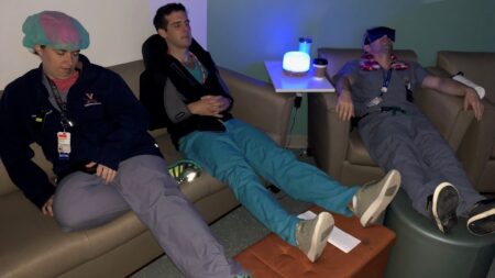 University of Virginia Residents enjoy the relaxing atmosphere of the "Ready Room Spa."