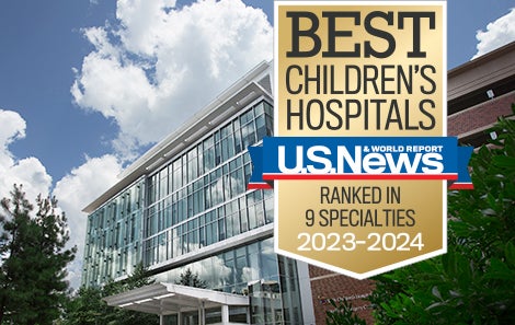 UVA Graphic for Best Children's Hospital from US News and World Report