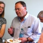 UVA B.I.G researchers and students conversion over snacks.