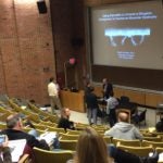 Picture of UVA's Dr. Weiner taking questions at the symposium.