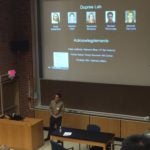 Picture of Jeff Dupree crediting his lab at UVA symposium.