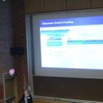 Picture of Nancy Desmond presents her view from NIH at UVA symposium.