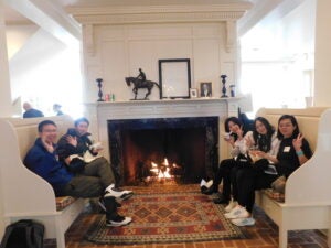 A Group of postdocs and students posing for a picture