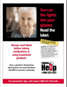read the label elderly flyer