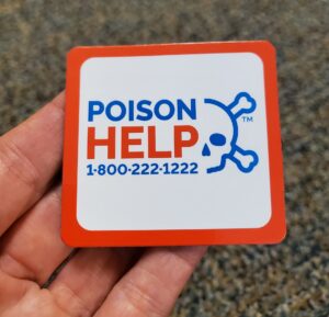 Blue Ridge Poison Center magnet.