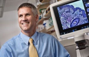 David Feith, PhD, Associate Professor of Medicine, in the lab