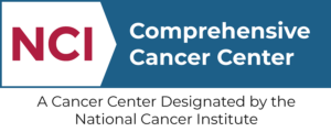 Logo: NCI Comprehensive Cancer Center; A Cancer Center Designated by the National Cancer Institute
