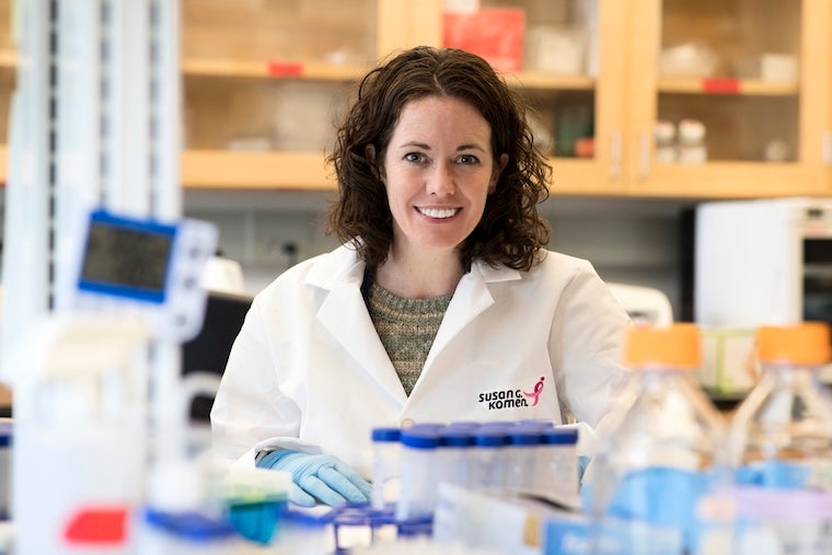 Melaine Rutkowski at the lab