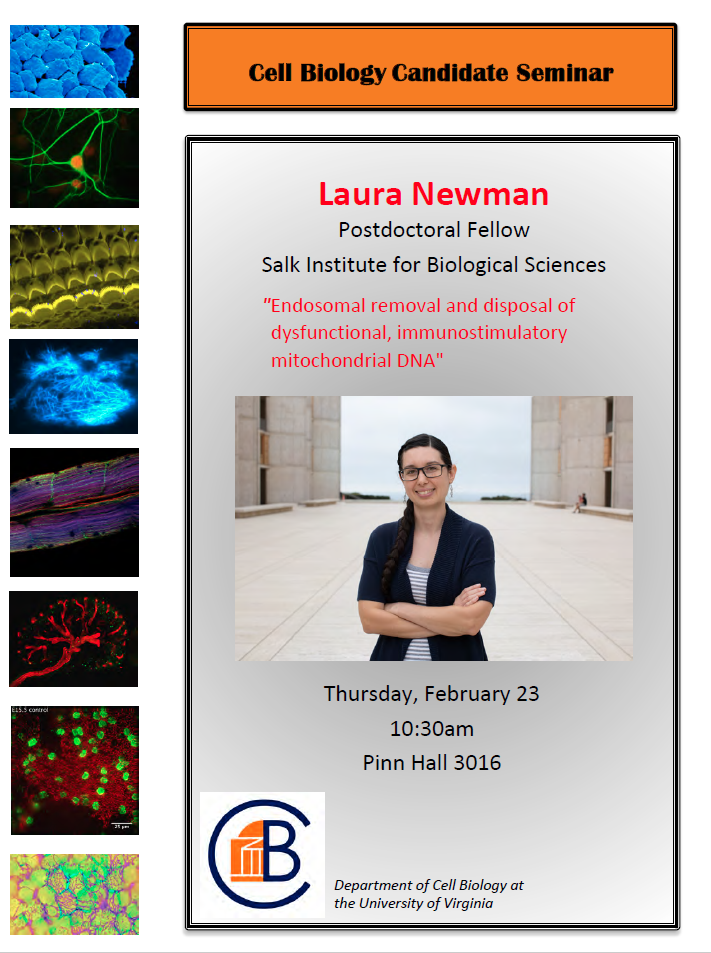 Faculty Candidate Seminar: Dr. Laura Newman @ Cell Biology Conference Room, Pinn 3016