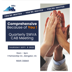 SWVA Community Advisory Board Quarterly Meeting @ Southwest Virginia Higher Education Center | Abingdon | Virginia | United States