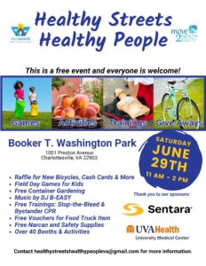 Healthy Streets Healthy People @ Booker T Washington Park | Charlottesville | Virginia | United States