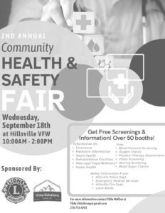 2nd Annual Hillsville Community Health & Safety Fair @ Hillsville VFW