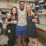 Amaris, Lacie, and Ian celebrated great news about fellowships in Summer 2021