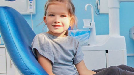 Child in dental chair