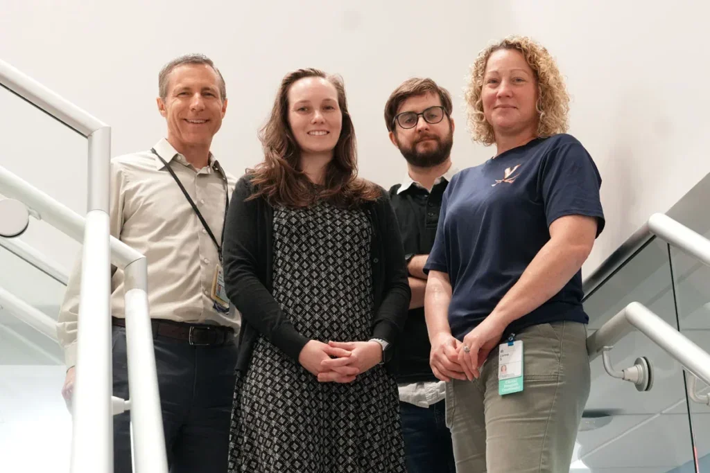 Group photo of 4 individuals on a clinical research team
