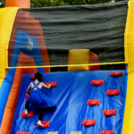 child on a bounce house