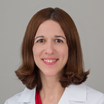 doctor Heather Borek in her white lab coat