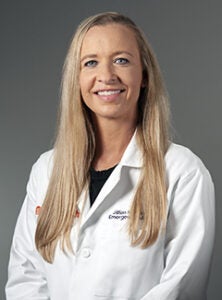 portrait of doctor Jillian Horning wearing white lab coat