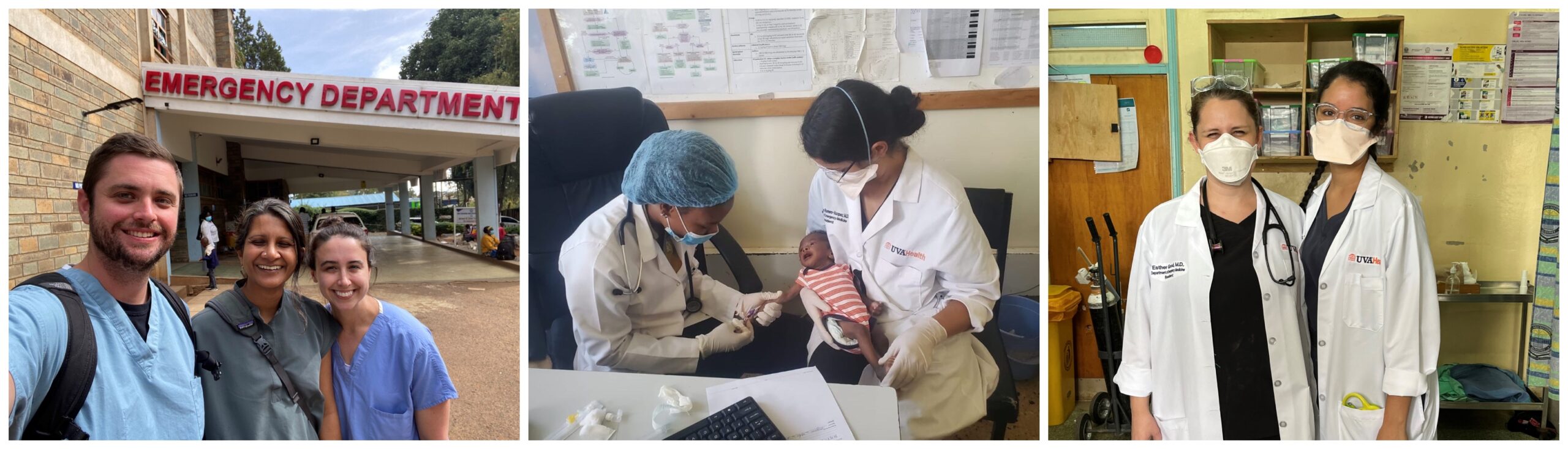 Pictures of UVA EM Faculty on international rotations with Ampath Kenya.