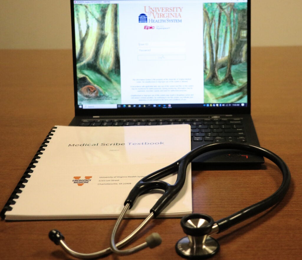 laptop handbook stethoscope
