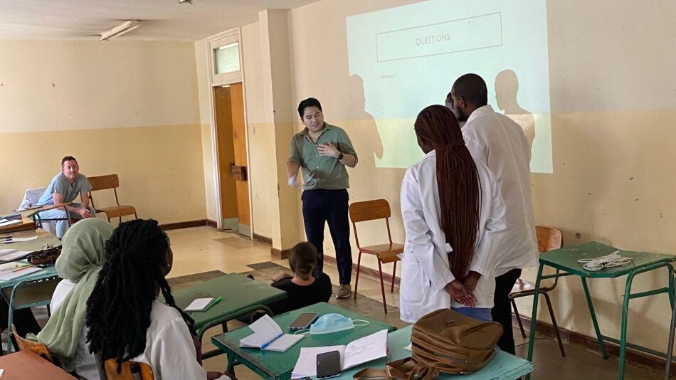 Carlos teaching at Moi