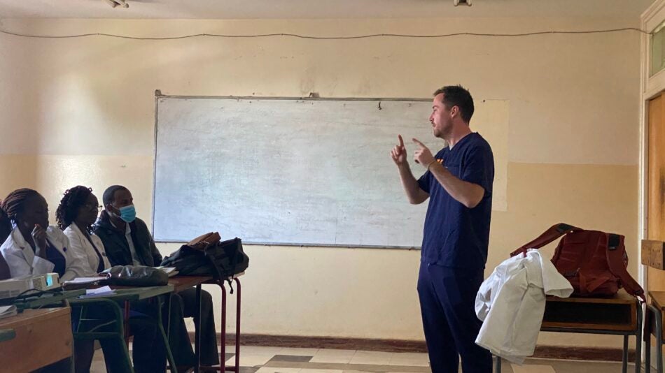 Jake teaching at Moi