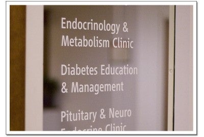 Entrance to the Endocrinology and Metabolism Clinic at UVA.