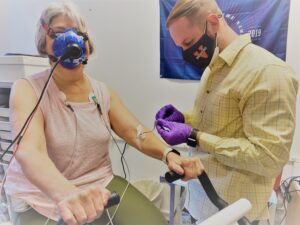 Bike test at the University of Virginia Exercise Physiology Core Lab