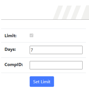 Faculty Export Limit Page
