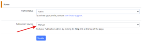 Manual publications source dropdown
