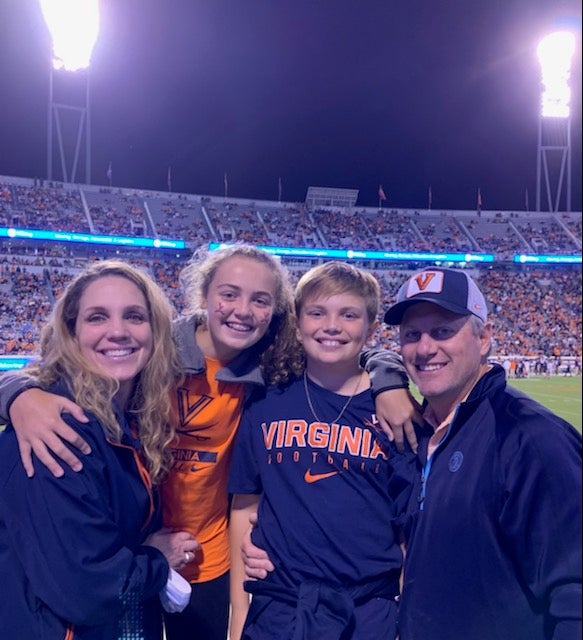 Dr. Statuta and her family supporting the Cavaliers! Waahooo!