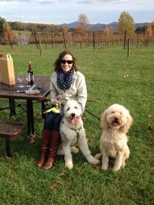 UVA Hem Onc Resident our with her dogs.