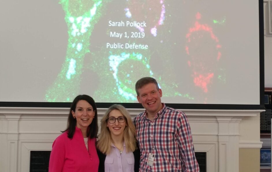 Picture of Jen and Dave Kashatus and Sarah after her defense