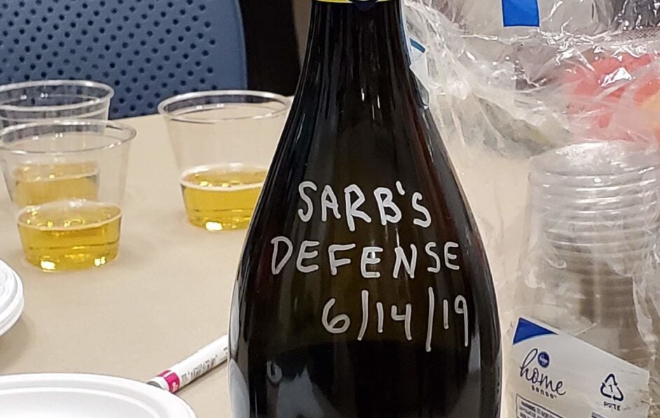 campaign bottle to celebrate defense