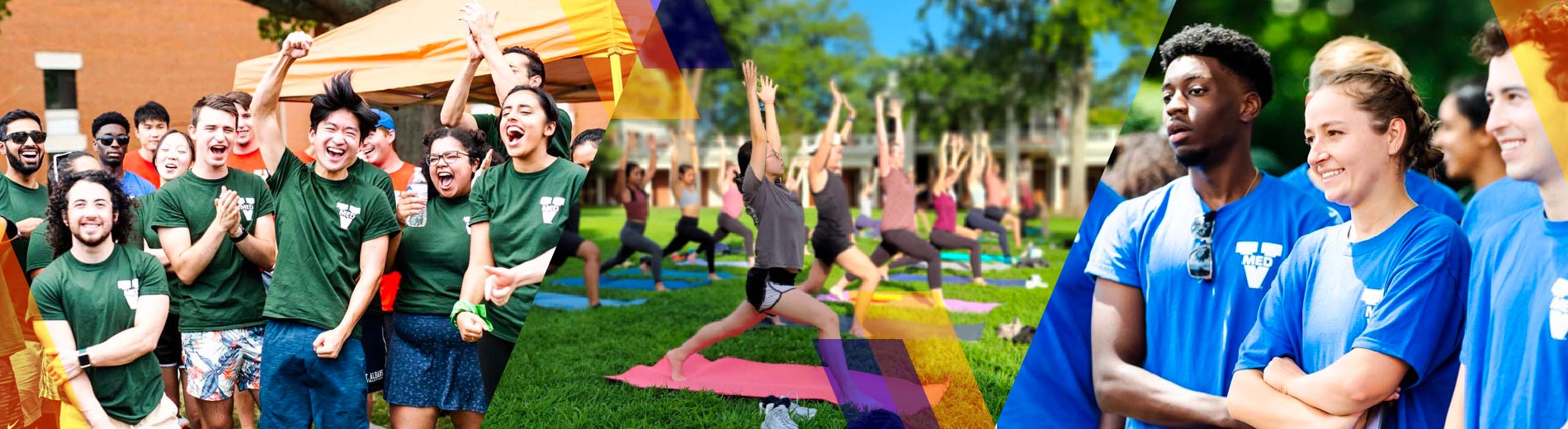 students participating in wellness activities