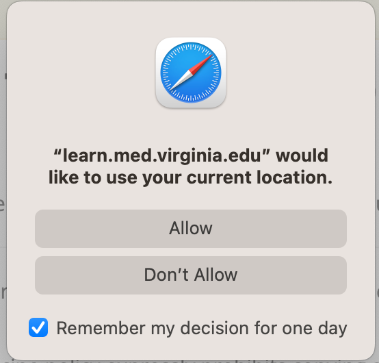 Mac browser prompt for current location