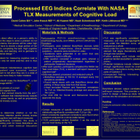 Processed EEG Indices Correlate With NASA-TLX Measurements of Cognitive Load