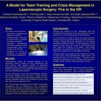 Team Training and Crisis Management in Laparoscopic Surgery: Fire in the OR