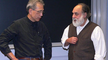 Two Professors talking