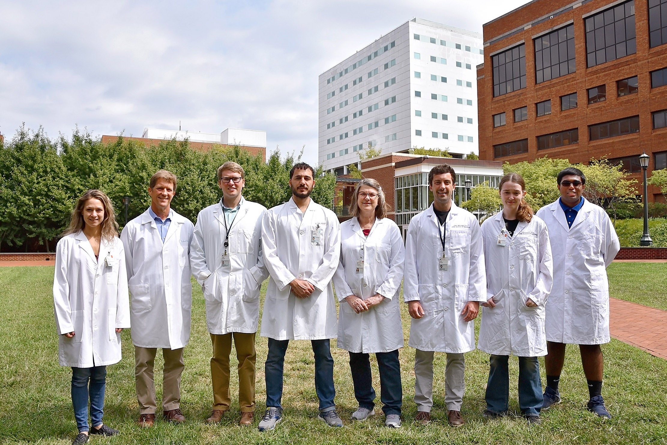 group photo of lab interns