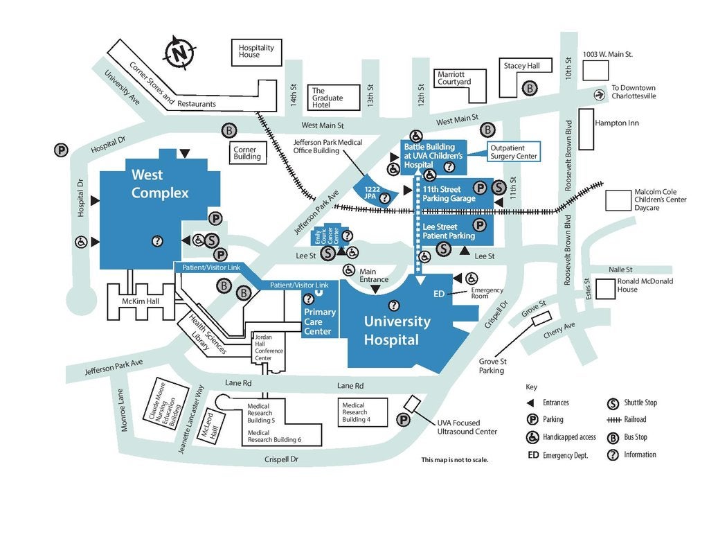 University Of Virginia Campus Map   Uva Map 