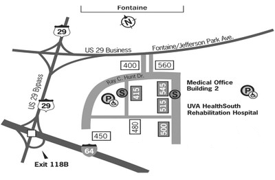 Appointments Information UVA Department Of Otolaryngology Head And   Map.bmp