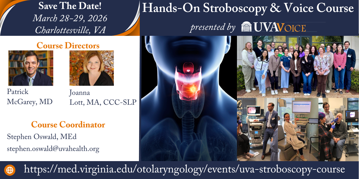 2026 Stroboscopy Course - Save the Date