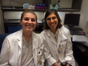 Margaret Moore (left) and Lisa Friedman (Right) our first summer medical student interns participating in the Don Innes Pathology Summer Enrichment program