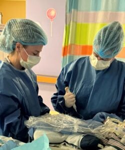 Placing PICC line