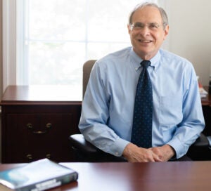 Bruce Greyson at his desk